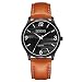 Produktbild Yanhoo Luxus Herren Damen Liebhaber Uhr Quarz Armbanduhren Leder Armbanduhr Armband Analog Slim Dial Casual Einfache Business Quarzuhren (L)