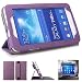 Produktbild Mulbess - für Samsung Galaxy Tab 3 7.0 Lite 2014 Leder Hülle CleverStrap Case - Premium Tablet-PC Schutzhülle Case Tasche Etui Schutzhülle mit Ständer Farbe Violett