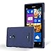 Produktbild Cadorabo Hülle für Nokia Lumia 925 - Hülle in Frost DUNKEL BLAU – Handyhülle aus TPU Silikon im matten Frosted Design - Silikonhülle Schutzhülle Ultra Slim Soft Back Cover Case Bumper