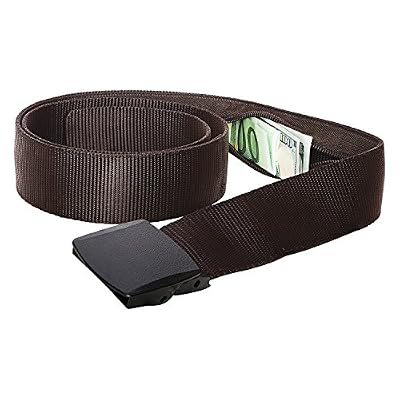 Zero Grid Ceinture de Voyage - Portefeuille Caché pour Sécurité de Voyage (Brown)