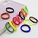 Seamless 8mm High Elastic Cotton stretch Hair Ties Bands Rope Ponytail Holders Headband Scrunchie Hair Accessories No Slipping Snagging Breaking or Stretching Ou (Mix Colors)