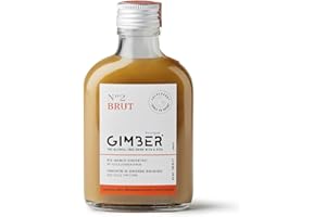 GIMBER Brut N°2 concentrato di zenzero biologico 200 ml | Bevanda analcolica a base di zenzero, limone ed erbe | Estratto di zenzero premium | meno zucchero