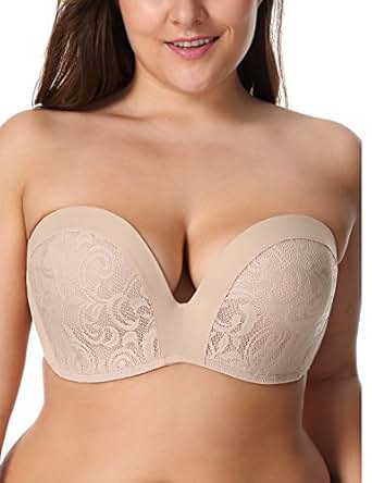 Delimira Women's Slightly Lined Lift Great Support Anti