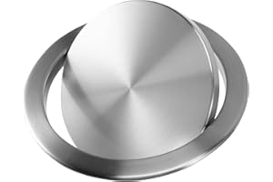 RUANI Stainless Steel Garbage Flap Lid Trash Bin Cover Flush Built-in Balance Swing Flap Garbage Lid for Kitchen Counter Top C