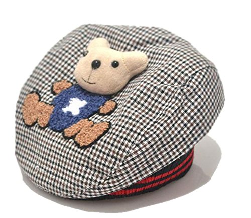 Demarkt Cute Panda Beret Cap Babys Girls Boys Plaid Cap Hat Coffee