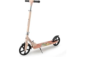TENBOOM Roller Kinder 10 Jahre, Aluminium Tretroller klappbar Cityroller Höhenverstellbar, Roller Kickscooter mit handbremse und Glocke für Kinder 8 Jahre und Erwachense