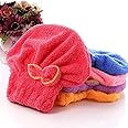 DIYASHI® Hair Draying Bow Towel Wrap For Women For Long Hair Absorbent Hair-Drying Quick Dry Shower Caps Bathrobe Magic Hair Warp Super Quick-Drying Microfiber Bath Towel Hair Dry Salon Cap