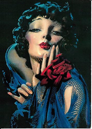 Red Rose Vamp Greeting Card