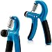 Produktbild einstellbare Fingerhantel mit ergonomischem Handgriff, Handtrainer, Unterarmtrainer, Handexpander, Handmuskeltrainer für Hand- und Unterarm-Training | Stärke von 10 - 40 kg in Hellblau | Schwarz