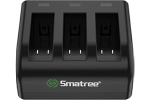 Smatree Caricabatteria a tre Canali Compatibile con GoPro HERO 9 Black, GoPro HERO 10 Black, GoPro HERO 11 Black, GoPro HERO 12 Black