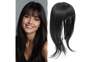Nexyshe Hair Toppper 18 Inch Hair Toppers for Thinninghair 4''X5'' Soft Base Straight Hairpieces for Women Natural Black hair extensions