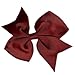 3.5" GROSGRAIN RIBBON HAIR BOWS - 32 COLOURS TO PICK FROM by TF's (BURGUNDY)