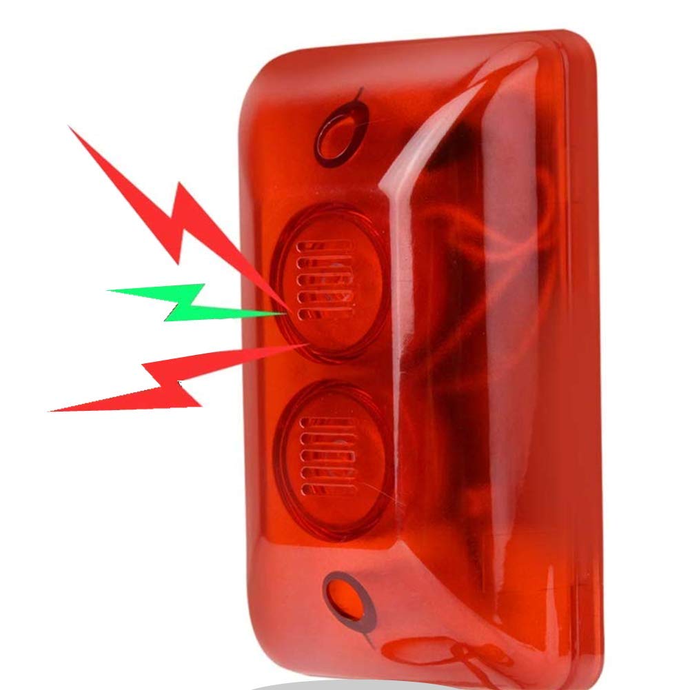 12-V-Alarma-con-cable-Estroboscpico-Sirena-Sonido-Sirena-Luz-intermitente-Luz-de-advertencia-de-emergencia-Sistema-de-alarma-de-seguridad