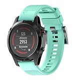 ESAILQ Smart Armband für Garmin Fenix 5 GPS Watch, Ersatz Silicagel Soft Band Strap Für Garmin Fenix 5 GPS Watch (Licht Blau)