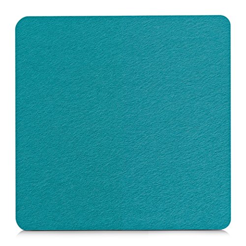 Filz-Untersetzer 17x17 cm türkis / petrol blau