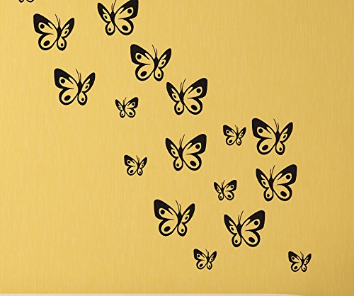 Wandtattoo Schmetterlinge 2 10 Stück "der kleine feine Unterschied"mit Punkten
