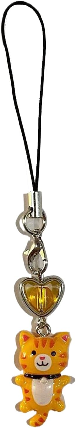 Eventerde Mobile Phone Charm, Lanyard with Pendant, Anti-Lost Cat Decoration, Stylish Accessory for Bags, Keys, Mobile Phone, Children, Adults