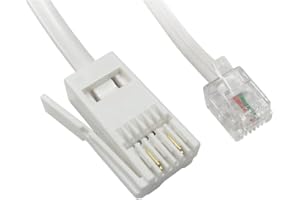 PC Supplies Limited PCSL® - BT Plug to RJ11 ~ SKY Satelite Box Telephone/Modem Cable, for use with SKY/SKY + / SKY PLUS/SKY HD (2m, Black)