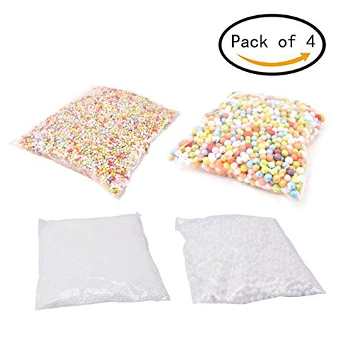yixuan 4 Stück sortiert Farben Styropor Schaumstoff-Bälle Home Schule DIY Basteln Hochzeit Dekoration (0,08–0,3 7,6 cm)