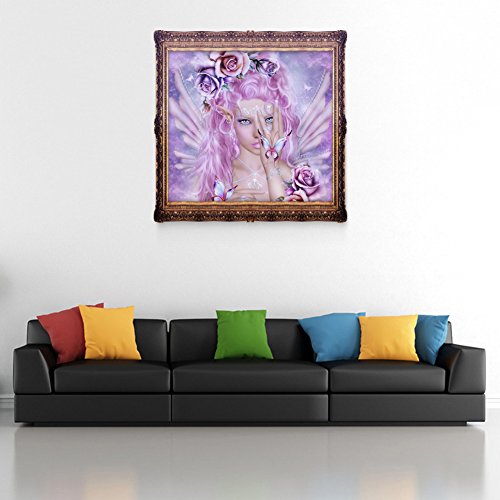 Amazingdeal365 Motiv-Schmetterlingfee 5D DIY Diamond Stickerei Malerei Kreuzstich für Balkon,Terasse,Café,Kinderzimmer,Wohnzimmer, Schlafzimmer, Arbeitszimmer usw. - 4