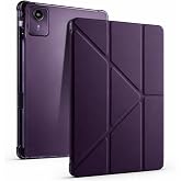 Coverzone Lenovo Tab M11 ile uyumlu Kılıfı Kalem Koyma B&ouml;lmeli, Standlı, Uyku Modlu, Şeffaf Arka Y&uuml;zeyli, Silikon ve Suni Der