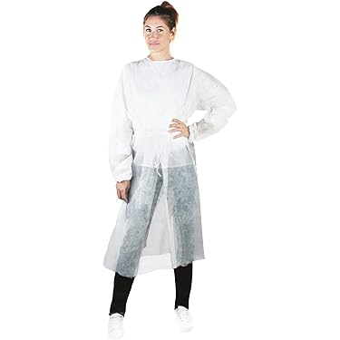 Camice Per Visita In TNT PP Con Velcro Senza Tasche Bianco XL 25gr 10 Pezzi 2901 - Foto 12