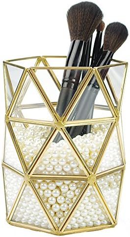 Retro Bronze Cosmetic Storage Case, Gold 1pc