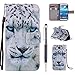 Produktbild Schutzhülle für Samsung Galaxy S4 Hülle, ZCRO Flip Case Leder Tasche Hülle mit Muster Bunt Kartenfach Magnet Standfunktion Strap Cover Multifunktion Wallet Design im Bookstyle Etui Handy Hüllen Schale und Glitzer Stift für Samsung Galaxy S4 (Leopard)
