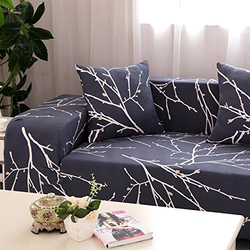 HYSENM Sofabezug Universal Stretch Weich Elastisch Farbecht Hautfreundlich Rutschfest Anti-Pilling Unempfindlich Sofaüberwurf 1-Sitzer 2-Sitzer 3-Sitzer 4-Sizter Sofahusse, Grau, 190-230cm - 6