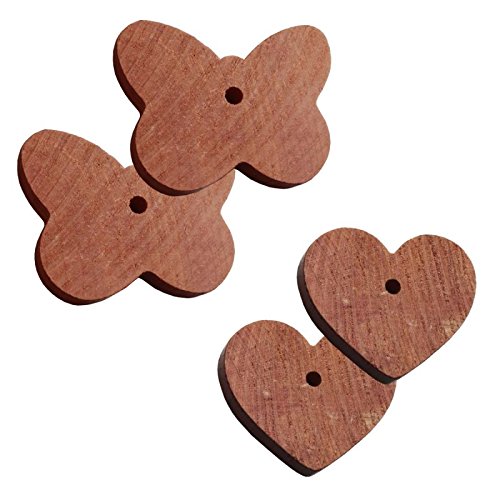 29 tlg Mottenstop , Mottenschutz Set aus naturbelassenem Zedernholz ohne Chemie . Motten Bekämpfung Umweltgerecht . Holz Schrankduftscheiben mit Sandpapier - 2