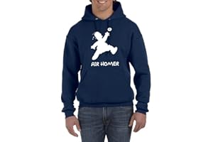 El Desván Nerd Air Homer Rosquilla - Sudadera con Capucha y Bolsillo