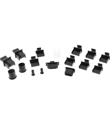 InLine Staubschutz Für USB-C Buchsen | 50er Pack, Schwarz | Mit Praktischem Griff