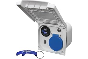 pro-Styling design for perfection multifunktionellt utomhusuttag för husbilar och husvagnar, 230 V, satellantenn, USB, HDMI