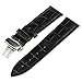 Produktbild TRUMiRR 20mm echtes Leder-Uhrenarmband Faltschließe Bügel für Samsung Gear S2 Classic (SM-R732 / R735), Huawei Watch 2 (Sport), Moto 360 2 42mm Männer 2015, Pebble Time Round 20mm, Withings Steel HR 40mm, Bradley Timepiece, Garmin Vivomove, Fossil Q Gazer, Ticwatch 2, 40mm Daniel Wellington