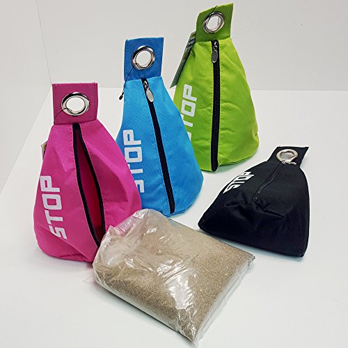Türstopper Stoff Sack verschiedene Farben 1,0 Kg Tür Stopper Stop Sack Halter Puffer Türpuffer (Schwarz) - 4