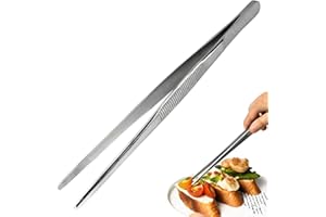FANSEZQ 30cm ​brucelles de barbecue en acier inoxydable 304, Pince Cuisine, Pince pour la Cuisine, brucelles de cuisine professionnelles avec brucelles à long manche, brucelles de barbecue multifonctionnelles