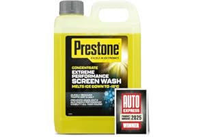 Prestone Screenwash Concentrate 2.5L, Screen Wash For Cars - Winter, High Performance Cleaning With Streak Free Formula, Extreme Performance Super Concentrated Screenwash, Reduce Plastic, 2.5 Litre