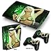 Produktbild PS3 Super Slim Playstation Haut-, PVC für Konsole + 2 Controller / Pads Aufkleber-Schutz-Abdeckung Art Leather Effect Mary Jane