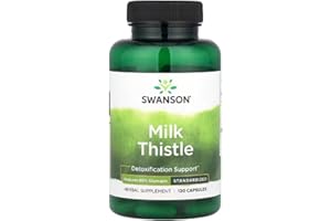 SWANSONS Swanson - Milk Thistle (Standardized), 250mg | Liver Health and Detox Support - 120 Capsules
