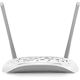 TP-Link TD-W8961N Modem Router ADSL2+, Wireless N300 Mbps, 4 Porte Fast Ethernet, Incluso Filtro ADSL/RJ11, Cavo DSL/RJ45, Ca