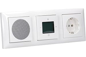‎EBROM'S BJ SETS Busch Jäger Unterputz UP WLAN iNet Internetradio 8216 U (8216U) alpinweiß Komplett-Set Balance SI Lautsprecher + 20EUC-914 Steckdose + Radioeinheit + 3 fach Rahmen