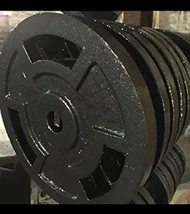 Bright Stearing Cut 80 Kg Cast Iron Weight Lifting Plates (10 Kg x 8 Pcs) for Home & Club Usage