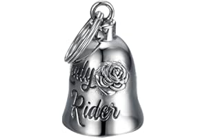 BOBIJOO Jewelry - Clochette moto LADY RIDER Porte-bonheur MOCY BELL Acier inoxydable Argent