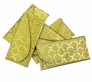 Moira Leatherette Gold Envelopes 5pcs 18 X11 cms for Shagun, Sagun, Gifting