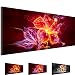 Produktbild Bilder – Wandbild - Vlies Leinwand - 100 x 40 cm - Blumen Bild - Kunstdrucke – mehrere Farben und Größen im Shop - Fertig Aufgespannt - Abstrakt – Feuer - Lilie 104212b