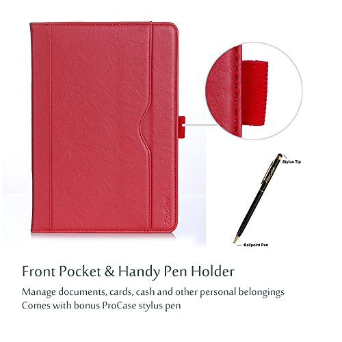 ProCase Schutzhülle Samsung Galaxy Tab S2 9.7 Kunstleder Schutz Hülle Ständer für Galaxy Tab S2 Tablet (9.7 inch, SM-T810 T815 T813)Rot - 5
