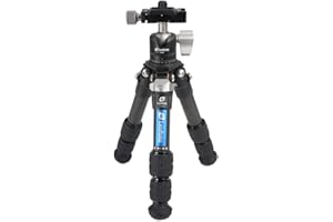 Leofoto - Ranger - Trípode de Carbono con Cabeza esférica - Patas Ajustables en 3 ángulos - Ideal para fotografía Macro - LS-223C+LH-25 Negro