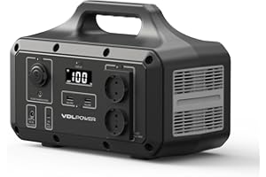 VDL Centrale Elettrica Portatile, 800W/510Wh Batteria Li-ion Generatore Solare, 2 Prese CA da 800W (Picco 1600W),Generatore a 7 porte, Uscita CA/CC/USB,per All'aperto, Emergenza, Campeggio PS0800