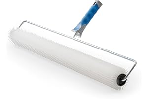 DECOCRAFT Spiked Aerator Roller for Self-Leveling Concrete, Flooring, Screeding, and Latex, Rolling Attachment Removes Air Bubbles for a Smooth Floor Finish, 700 mm Wide and 17mm Spike Length
