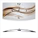 Produktbild Artland 3D analoge Wand-Funk- oder Quarz-Uhr Digital-Druck auf Alu metallic mit Motiv Siclov Art Schön abstrakt braun Welle Design Hintergrund Motive Muster Streifen Digitale Kunst Braun D3HQ